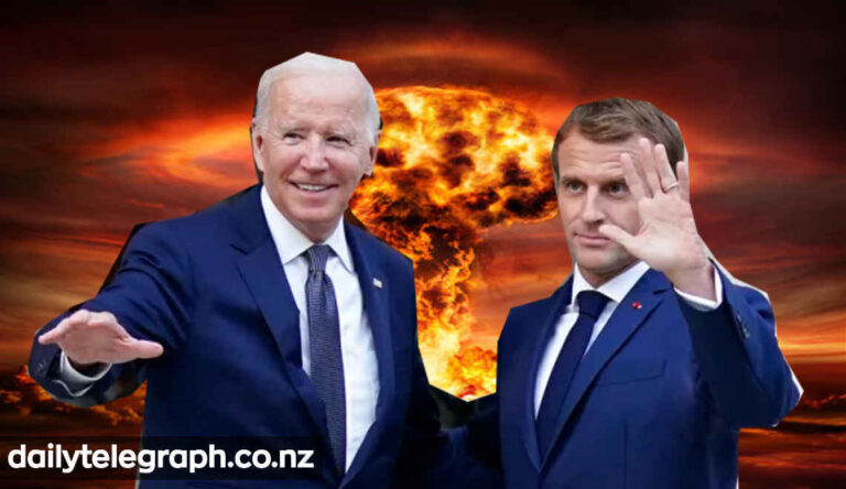 Biden and Macron kiss and make up