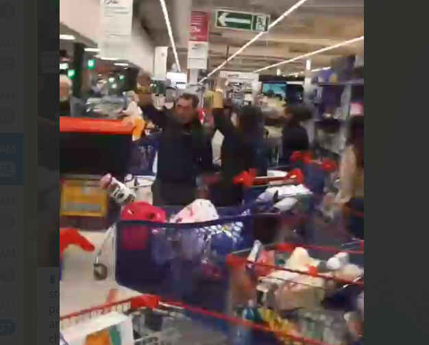 Watch: Anti-vax passport protesters storm shops in Aix-en-Provence, France