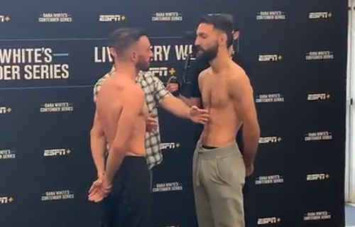 Watch: Israeli UFC hopeful Oron Kahlon calls Afghan opponent Javid Basharat ‘a terrorist’ during testy exchange at weigh-in