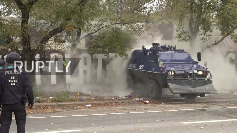 Watch: Medieval-style siege in central Berlin: German police move to evict iconic left-wing Kopi trailer camp