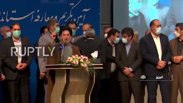 Watch: Man slaps provincial governor during inauguration in Iran