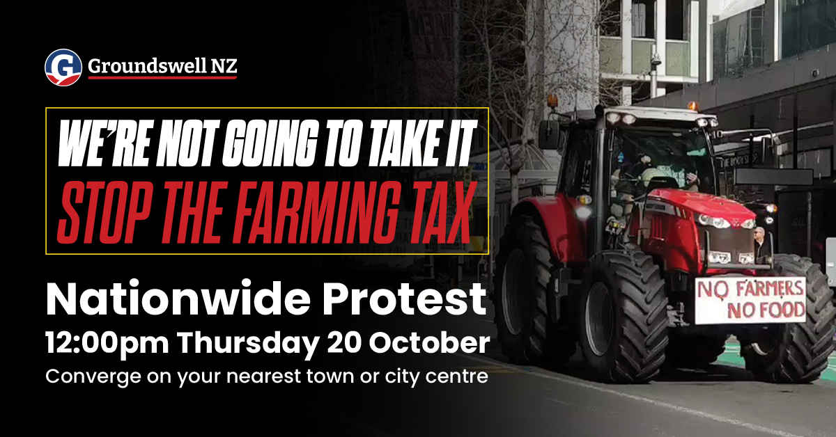 Groundswell NZ protest 20th October news
