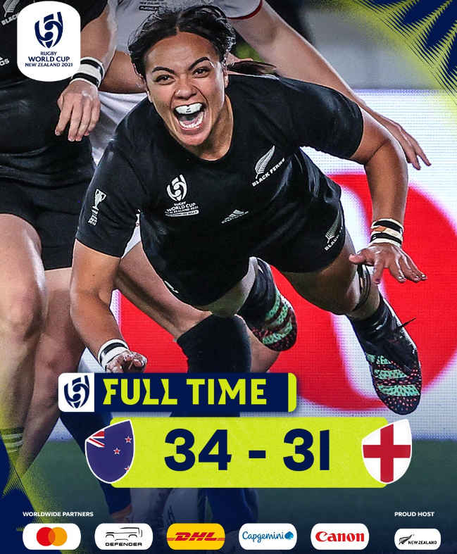 Rugby World Cup Champions Black Ferns 34 31 England Daily Telegraph Nz 8993