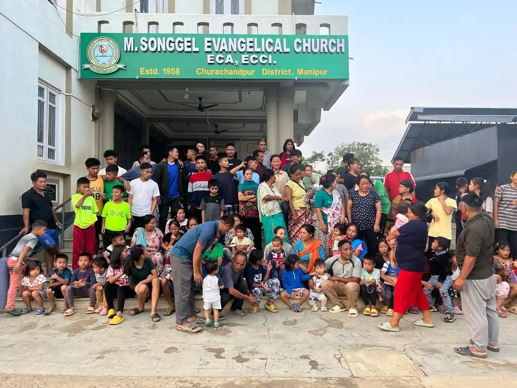 M. Songgel Evangelical Church Association (ECA) has become one of those relief centers for the Kuki villagers of Haotak Khullen in Churachandpur town. ©. PHOTO SUPPLIED.