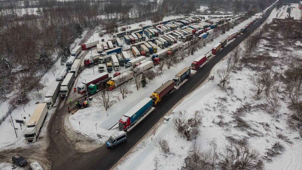 Hungarian trucker protest