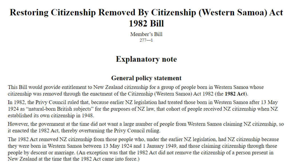 Samoa citizenship news