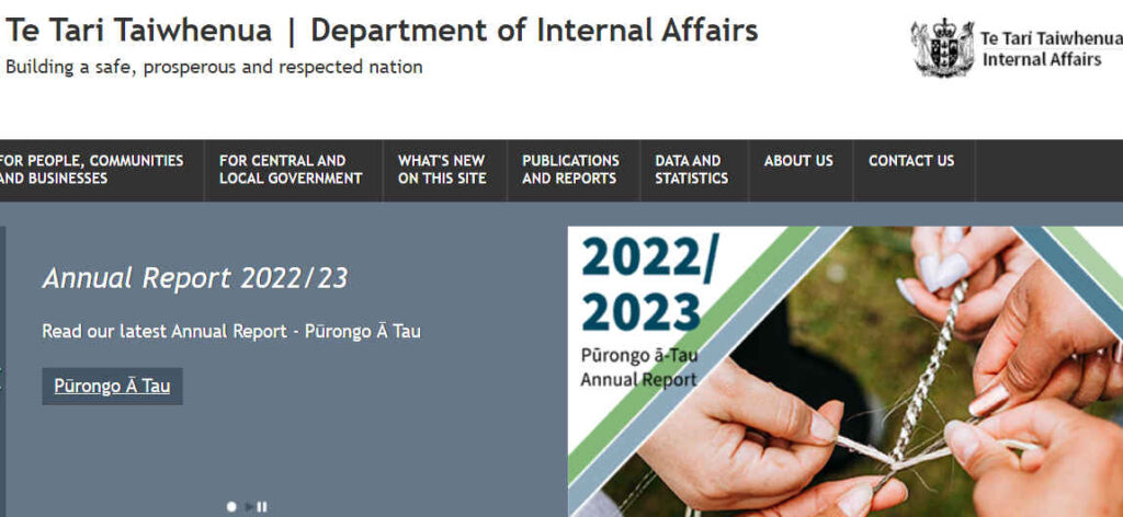 Department of Internal Affairs news