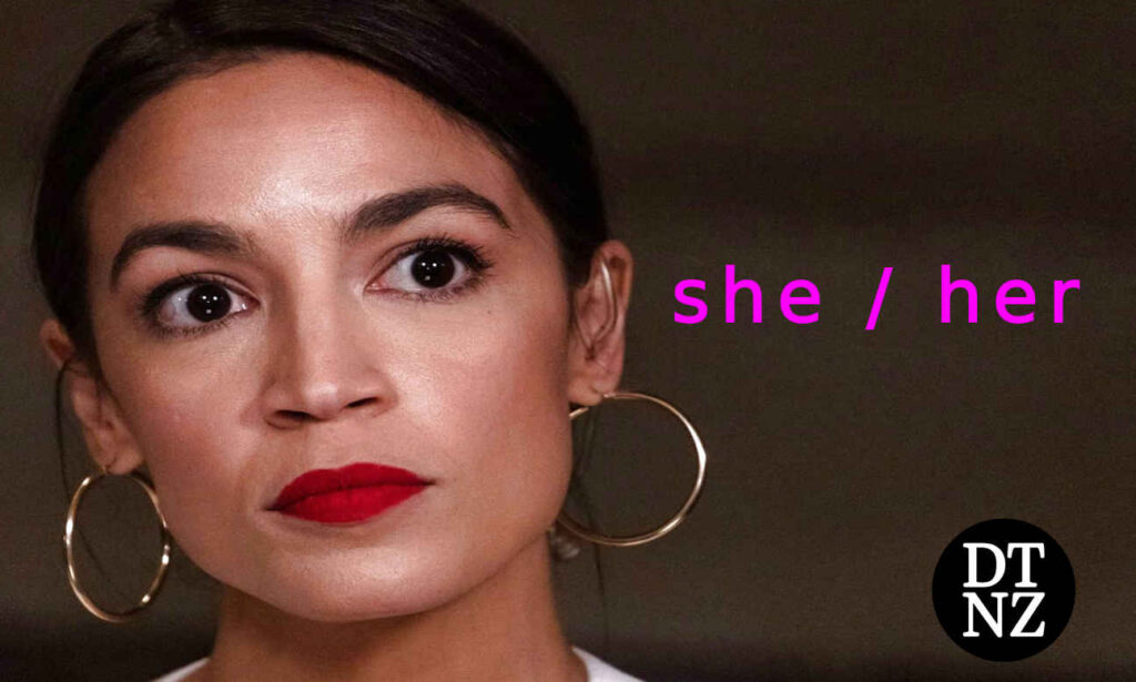 AOC pronouns news