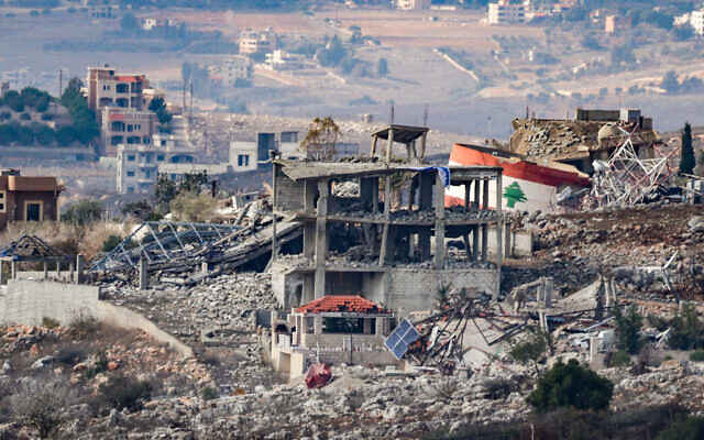 Destroyed village in southern Lebanon. Image - @Naila_Ayad, X.