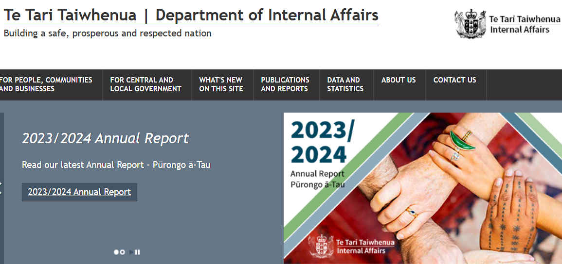 Department of Internal Affairs news