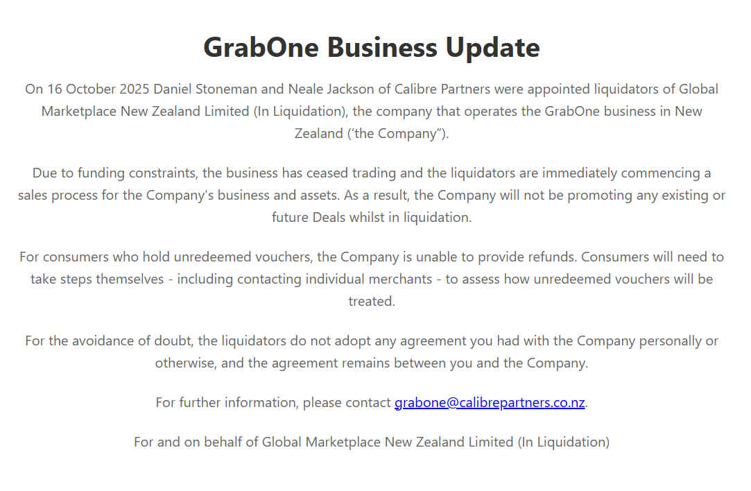 Grobone enters liquidation