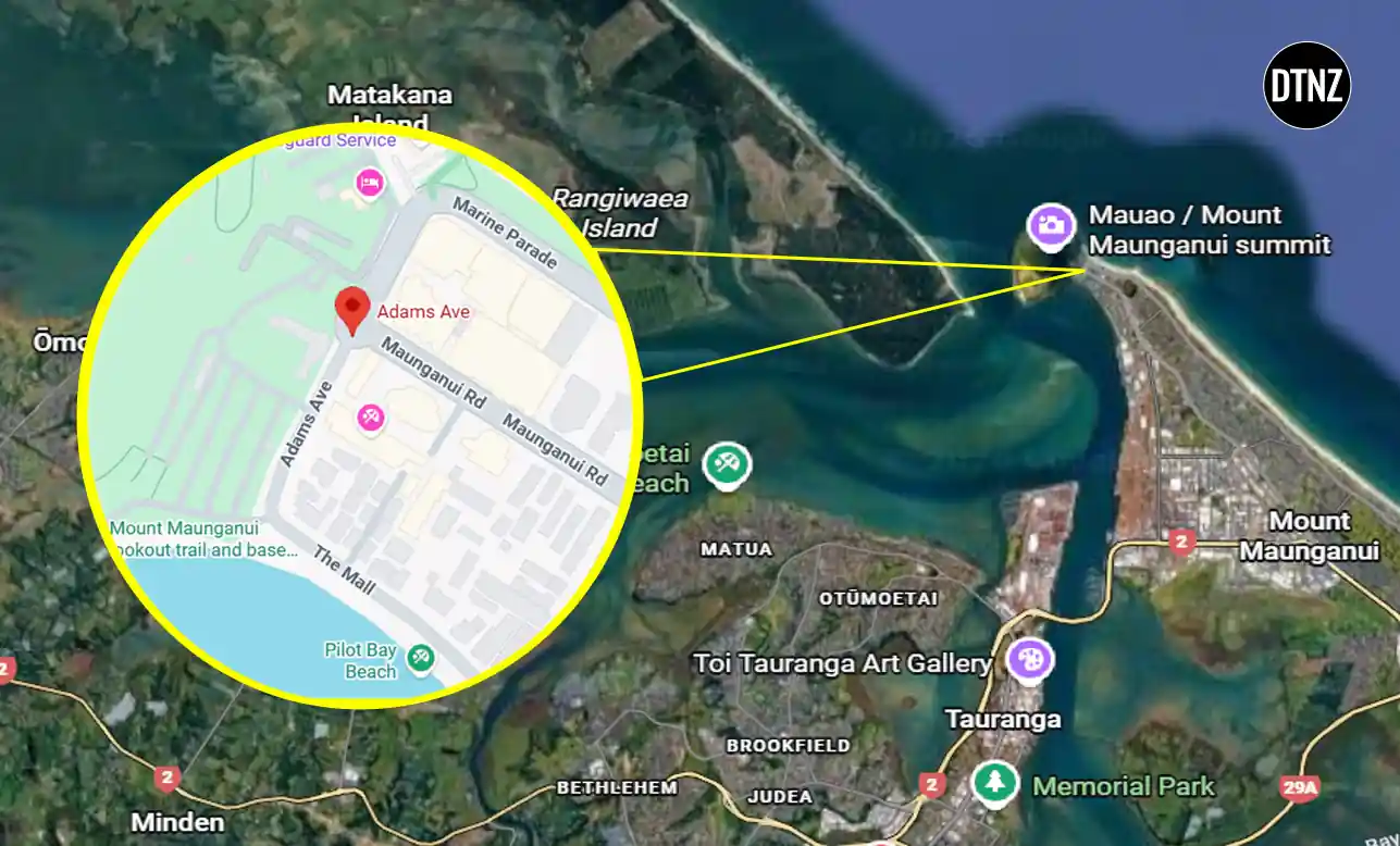 Landslip at Mt. Maunganui campsite