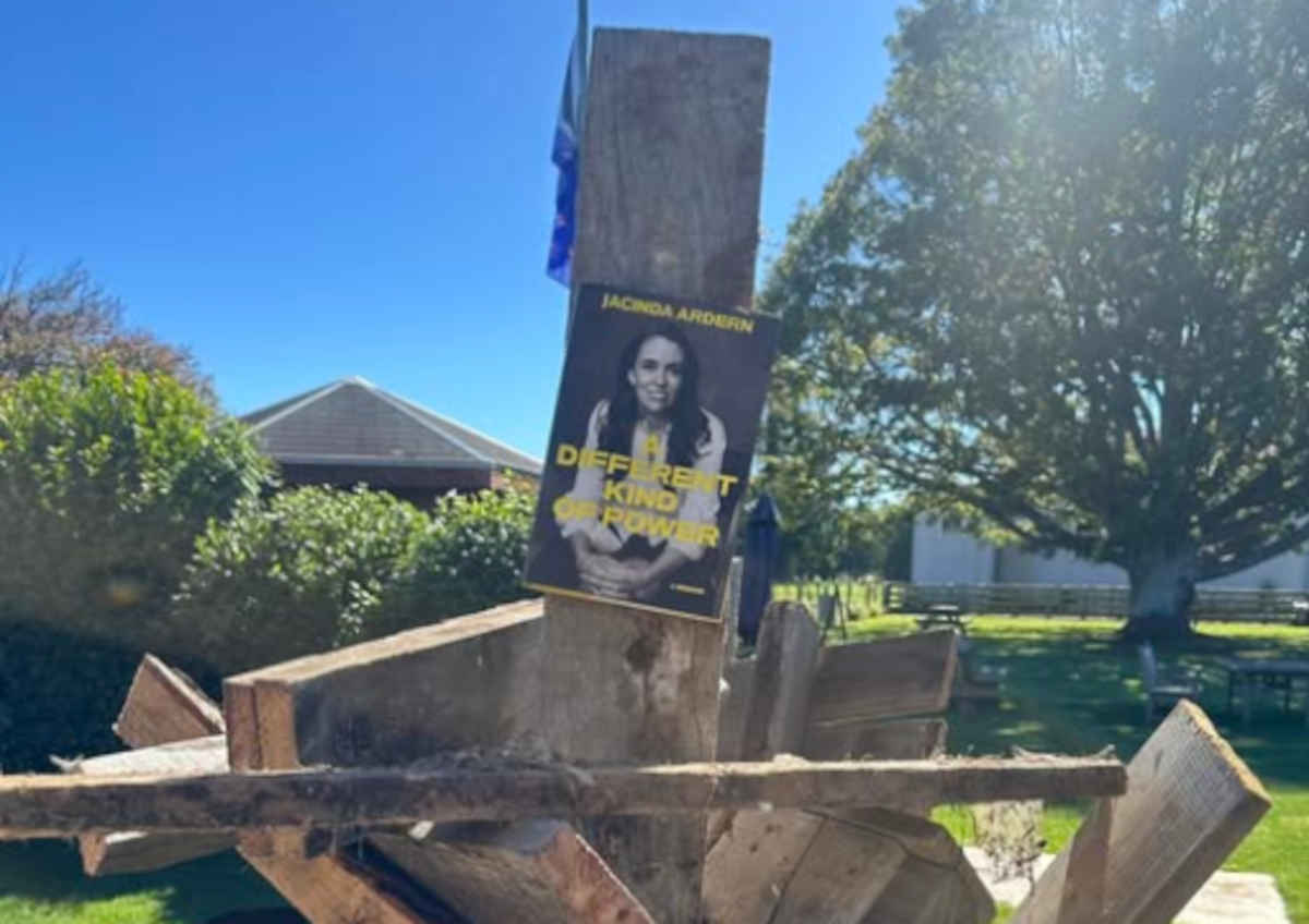 Jacinda Ardern book burning