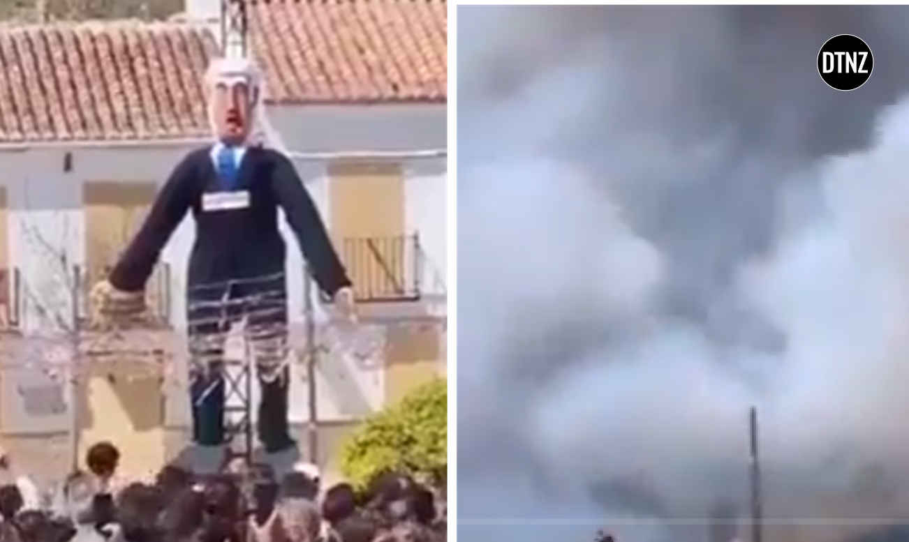 Netanyahu effigy burning sparks controversy