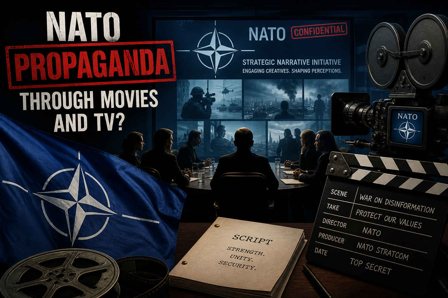NATO holds secret meetings with movie makers 1 NATO movie propaganda