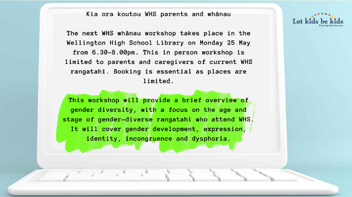 Gender workshop at Wellington High School