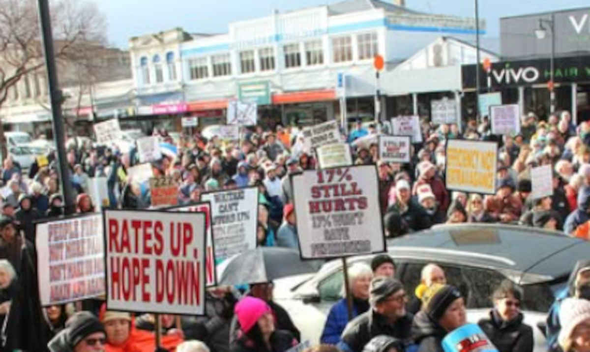 Oamaru rates protest