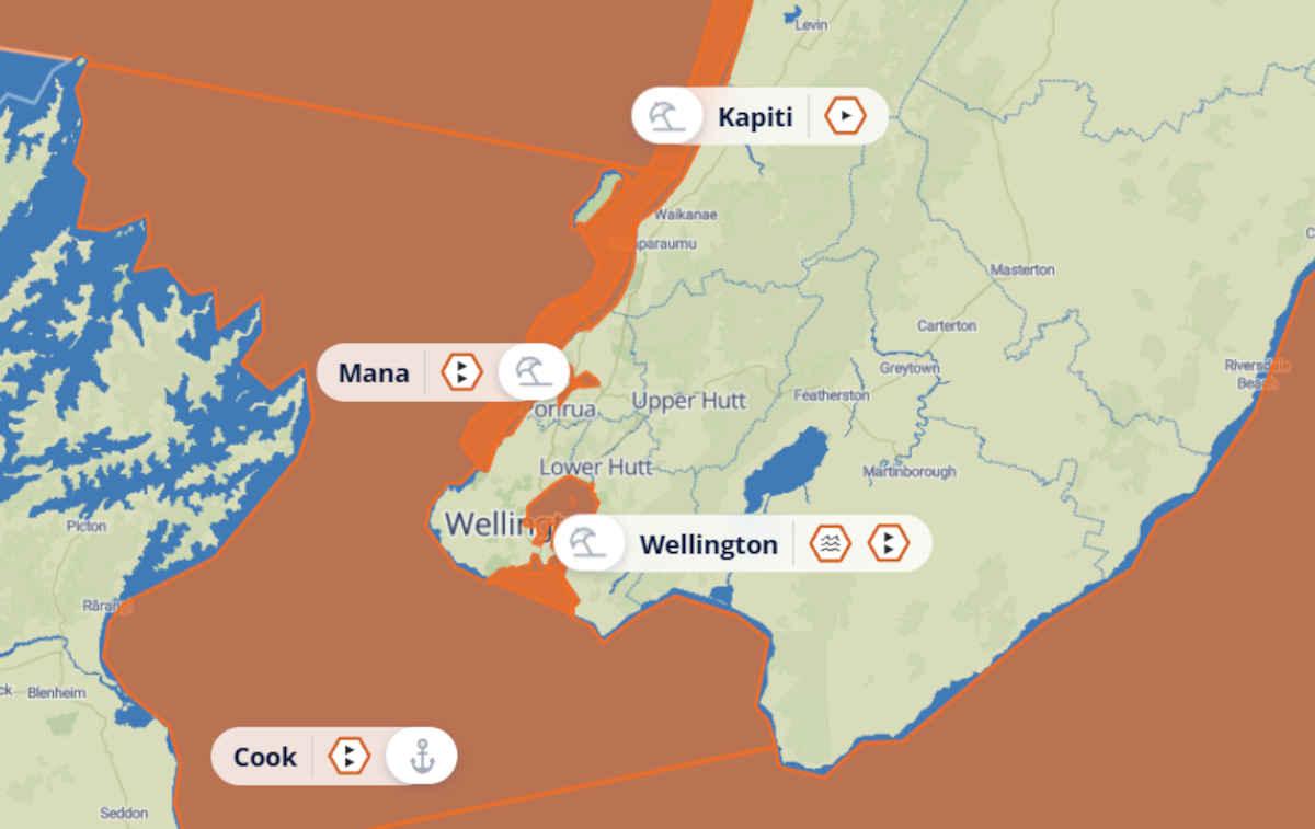 Wellington coast evacuation
