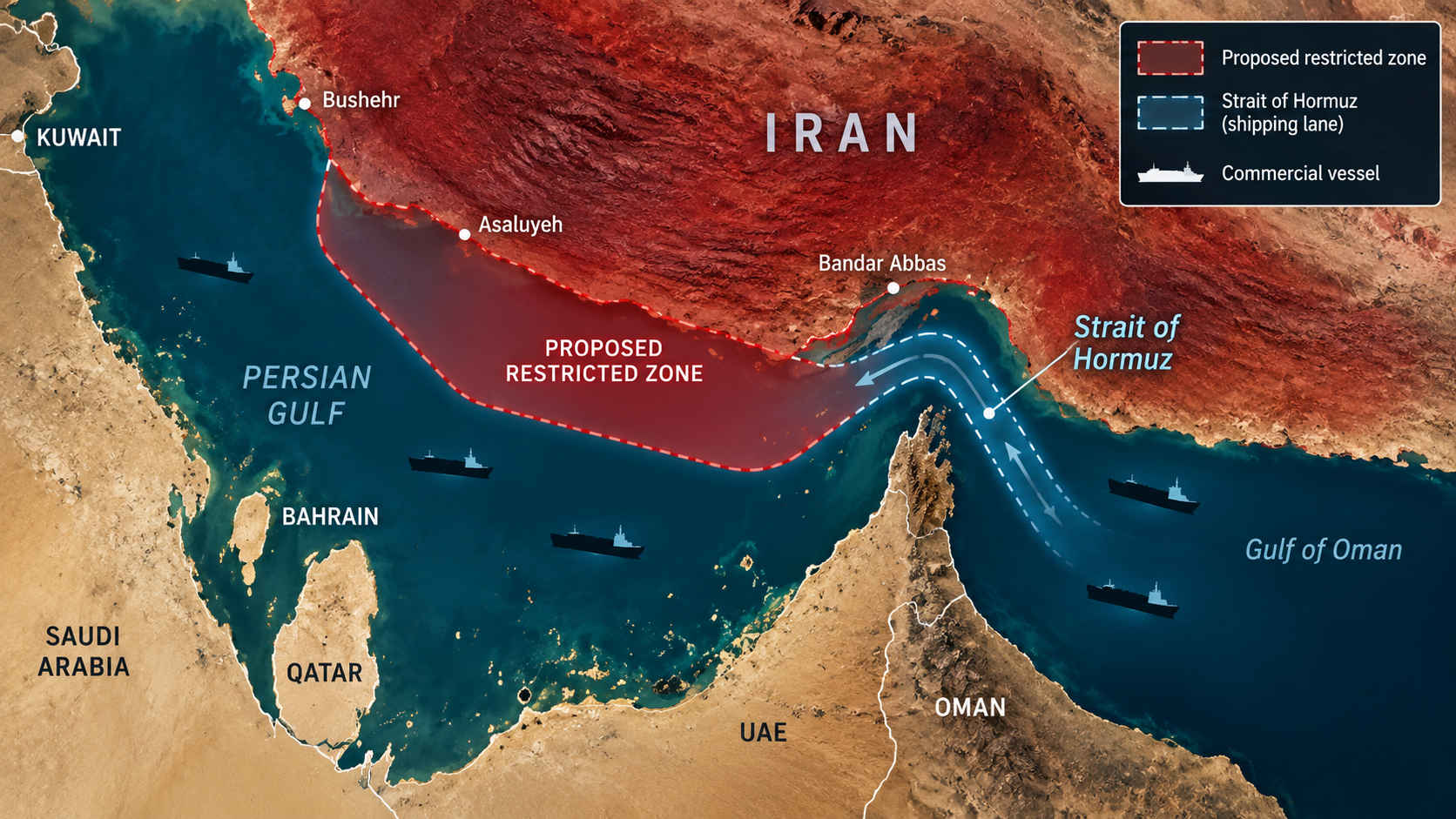 Iran plans new shipping ‘Restricted Zone’ beyond Strait of Hormuz 1 Strait of Hormuz news