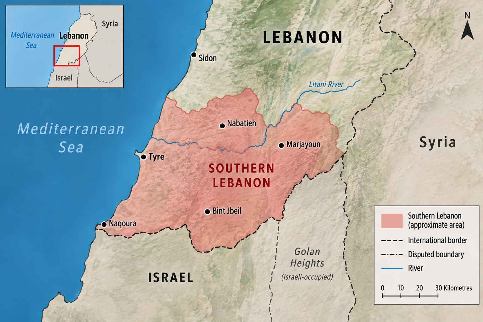 Aiistrikes on southern Lebanon
